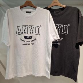 HC34 남녀공용 변헝 소재 아치로고 TS 공용 로고 반팔티, 공용 오버핏  (S33151855)