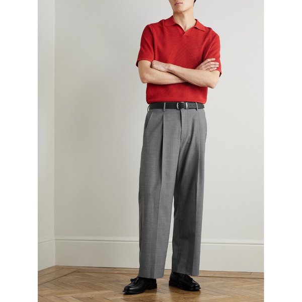 NN.07 10037 카이 와이드 레그 플리츠 우븐 팬츠 46376663163026337