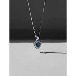 [Silver925] Moika Heart Necklace (muscari)