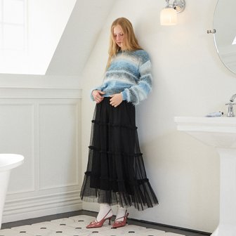 에고이스트 [시흥점] 여성 로맨틱티어드 밴딩 롱 스커트 (ER4OSK51)