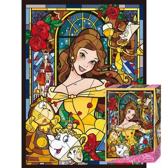 퍼즐피플 글라스아트 미녀와 야수 벨 500피스 디즈니 직소퍼즐