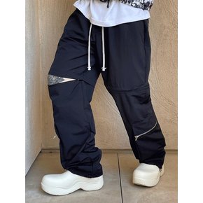 WIDE MULTI POCKET PANTS (BLACK)