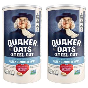 퀘이커 미국직구 Quaker 퀘이커 스틸컷 오트 시리얼 퀵 3분 오트 709g 2팩