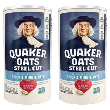 퀘이커 미국직구 Quaker 퀘이커 스틸컷 오트 시리얼 퀵 3분 오트 709g 2팩