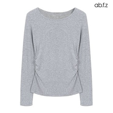 ab.f.z 사이드 셔링 디테일 라운드넥 티셔츠 (AFZ1MK33A)