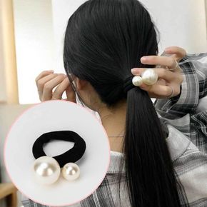 진주헤어끈 곱창끈 쌍방울머리끈 올림머리끈