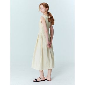 [단독]Sleeveless back ribbon dress_Cream