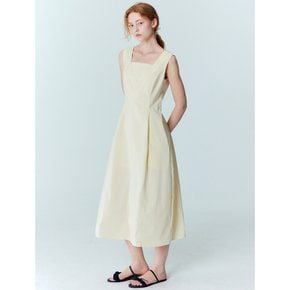 [단독]Sleeveless back ribbon dress_Cream