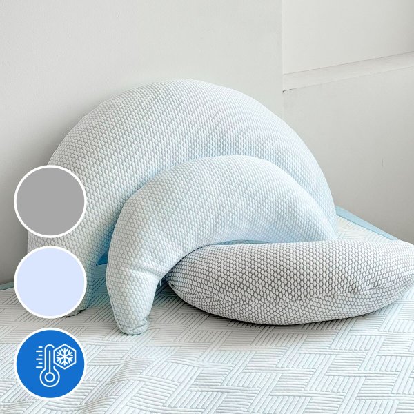 잠그리다 냉감 반달쿠션 대형 바나나 팔걸이 독서 허그 미용실 쿠션