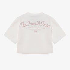 [노스페이스 공식] NT7UR36K 화이트라벨 여성 아이스런 반팔 라운드티_OFF WHITE