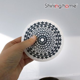 샤이닝홈 튤립 실리콘 컵받침 원형 2P