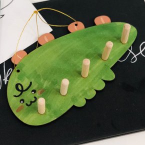 우드공예 초록이 캐릭터 키 수납 현관인테리어 소품 열쇠거치대 만들기 diy