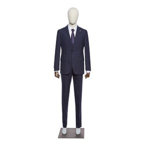 S/S 인디고블루 자스페 묻히는 체크 정장 POAMSJ11A / POAMSP11A