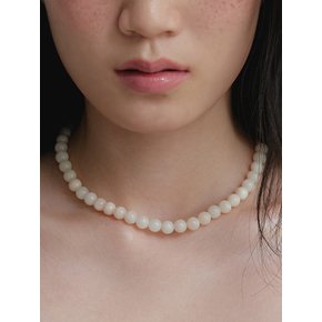 Fika gemstone necklace_ivory