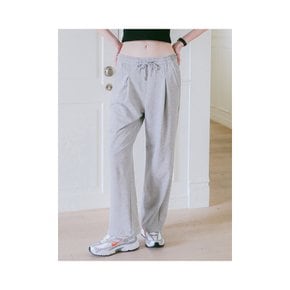 Wide pintuck pants Gray