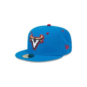 4360247 New Era Mens Blue Visalia Rawhide Copa De La Diversion 59FIFTY Fitted Hat