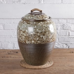텐바이텐 분청 들꽃 쌀독 20kg  쌀항아리쌀통