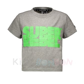 키즈봉봉 [SUPERREBEL] 슈퍼레벨 코튼 크롭 티셔츠_750 그레이 밀리 (750 GREY MELEE) (최초판매가:59,000원)