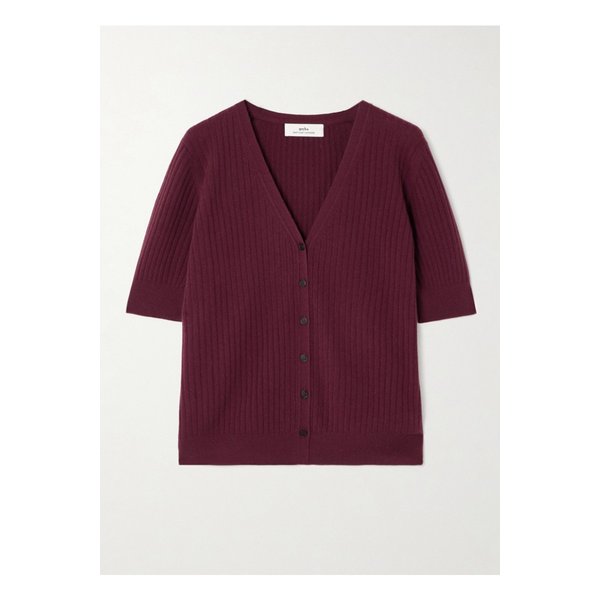 아치4 카티야 골지 캐시미어 가디건 버건디 1647597339188347