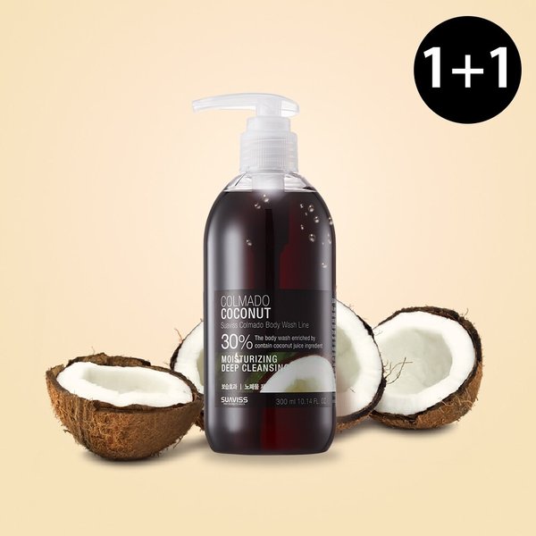 [1+1]수아비스 꼴마도 코코넛 바디워시 300ml X 2개