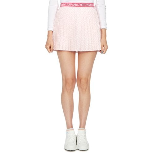 혼가먼트 골프웨어 여성 미니 플리츠 스커트 HCW 3A AE05 PINK