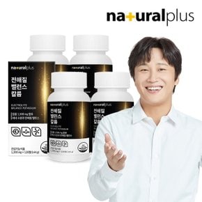 내츄럴플러스 전해질 밸런스 칼륨 포타슘 1500mg 120정 4병 / 체내 물과 전해질 균형