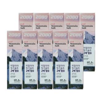  애경 2080 퓨어 플러스 치약 히말라야 핑크솔트 마일드민트향 120G 10