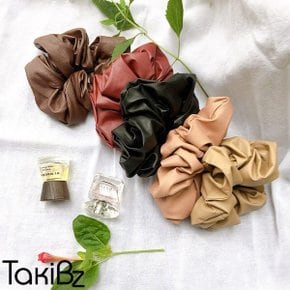 페이크 레더 곱창 헤어끈