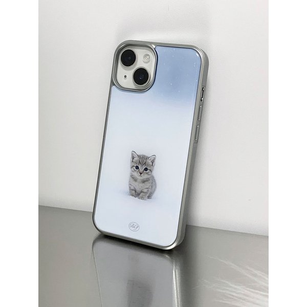 Winter Cat epoxy phone case