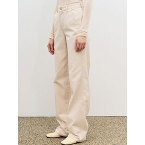 SEMI WIDE DENIM PANTS (cloud ivory)