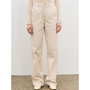 SEMI WIDE DENIM PANTS (cloud ivory)