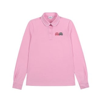 MARTINE GOLF [정상가 218000원]여성 더블와펜 카라 긴팔 티셔츠 핑크 (Q0C110373)