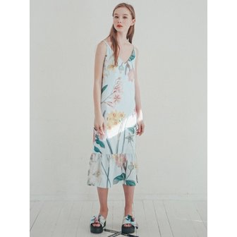 스테이위드미 STRIPE & FLORAL SLIP DRESS