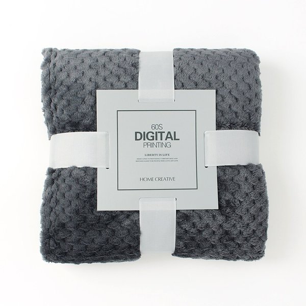 겨울엔 극세사 항공담요(100x150cm) (그레이)