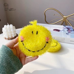 아크릴 스마일 수세미 주방 뜨개수세미 거품 설거지