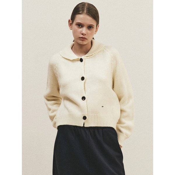 SHAWL-COLLAR KNIT CARDIGAN_CREAM