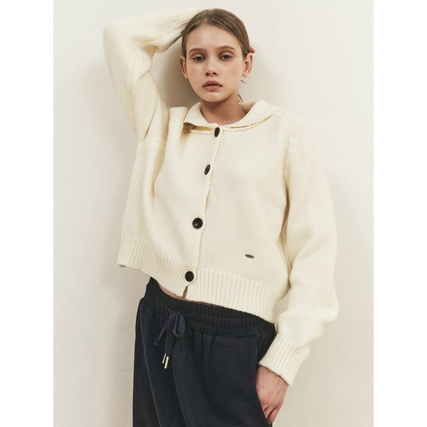 SHAWL-COLLAR KNIT CARDIGAN_CREAM