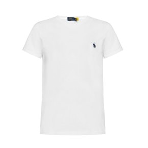 25SS 네이비 포니 자수 티셔츠 화이트 211898698 005