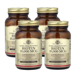 비오틴 슈퍼 고효능 비오틴 10000mcg 120배지캡슐 X 4통