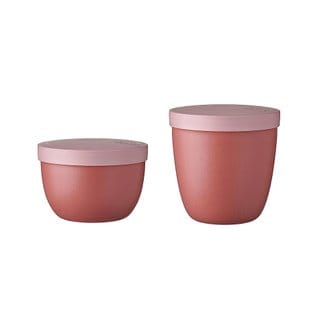  Mepal Snackpot Duo Pack Ellipse 메팔 샐러드 과일 간식 식사 샌드위치 보관 용기 Vivid Mauve