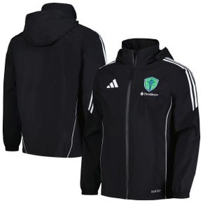 4644010 Adidas Mens adidas Black Seattle Sounders FC Tiro 24 Full-Zip Hoodie Rain Jacket