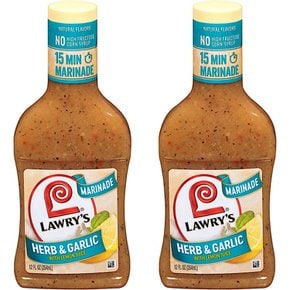 로리스 허브 갈릭 위드 레몬 주스 마리네이트 Lawrys Marinade Herb Garlic 354ml 2개