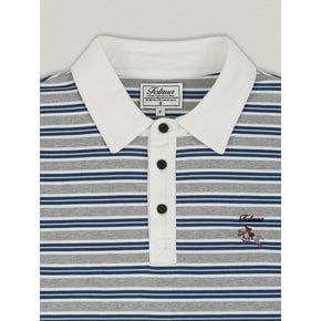 STRIPE RUGBY T-SHIRT (GRAY)