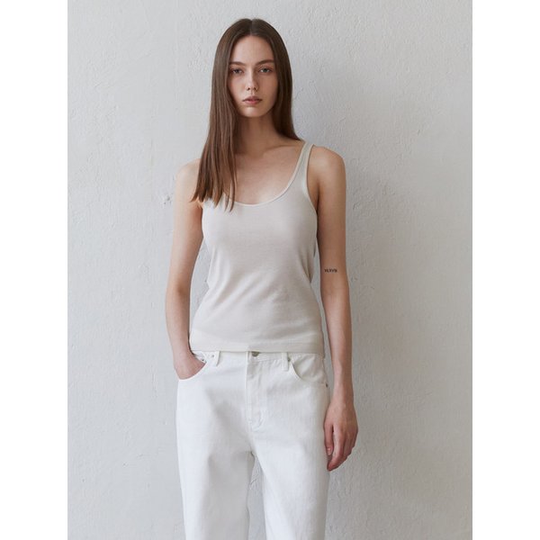 RACERBACK SLEEVELESS_LIGHT BEIGE