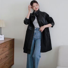 [최초가 199,900원][르포엠]엘리엇 브리티쉬 램스킨 레더 트렌치 점퍼
