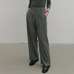 로안 울 턱 벨티드 팬츠 / LOAN WOOL TUCK BELTED PANTS_2colors