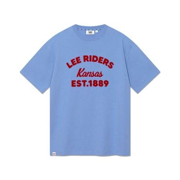LEE 리 라이더스 타이포 티셔츠 스카이블루 LE2502ST24SB