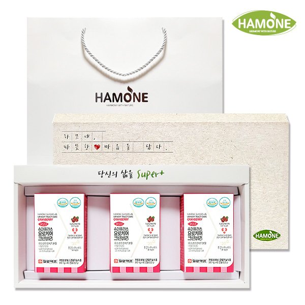 하모네 요로케어 건강 크랜베리 프리미엄 선물세트(3개월분)