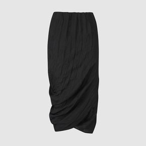 여성 드레이프드 스커트 BLACK