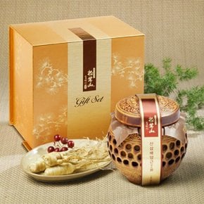 [명가어찬]산삼배양근담은꿀도자기(400g)